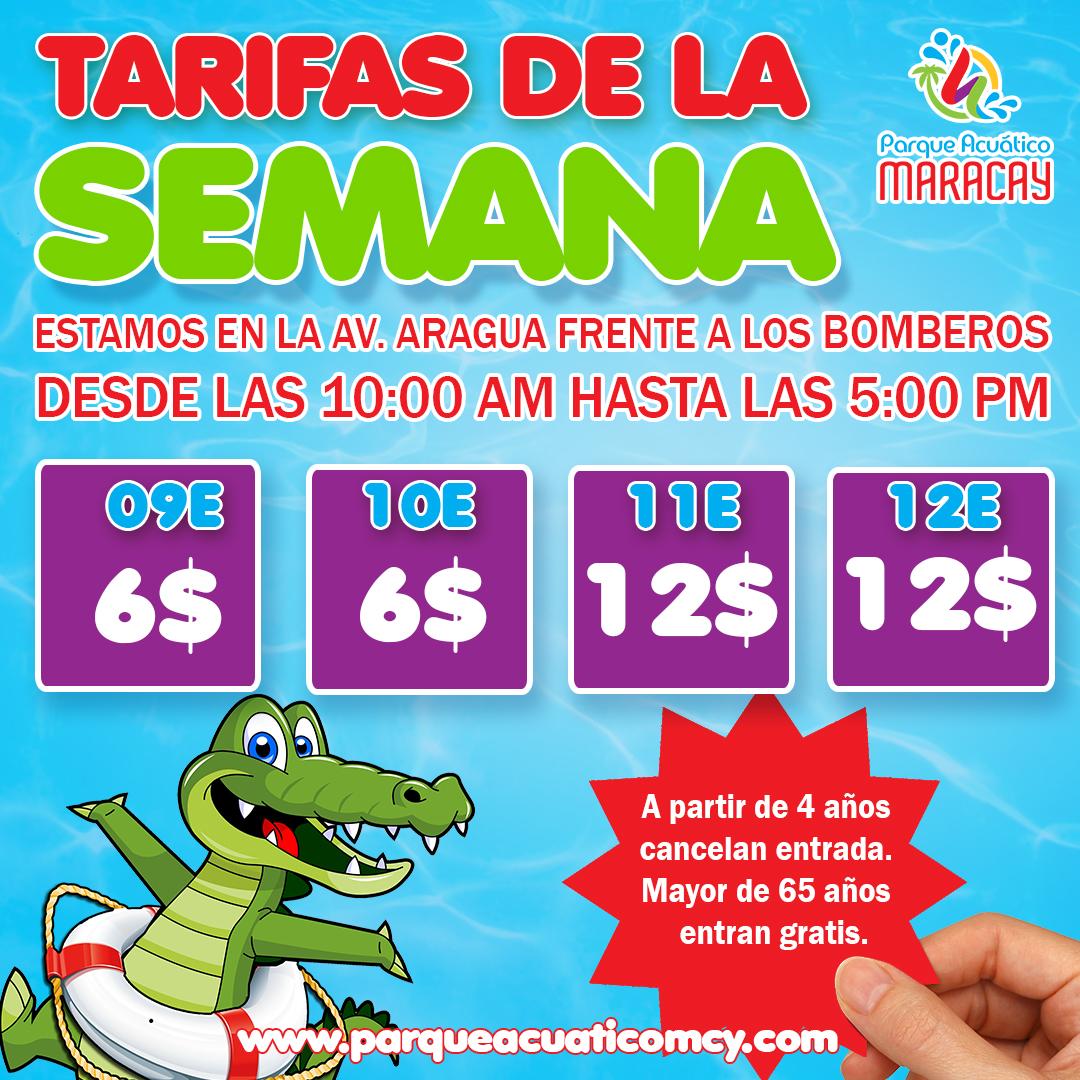 TARIFAS DE LA SEMANA